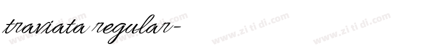 traviata regular字体转换